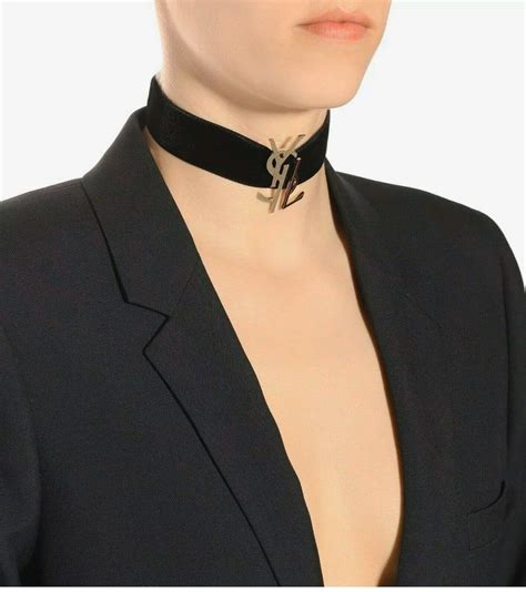 ysl gold choker|ysl signature necklace.